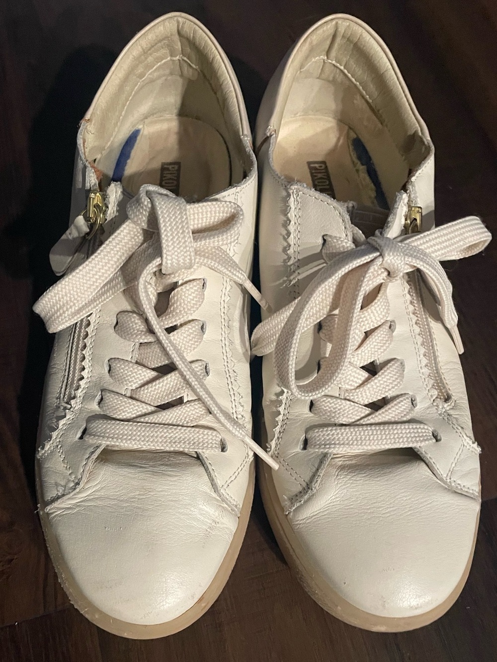 Pikolinos Women's White
Leather Lace-Up w/ Side Zipper
Sneakers EU 40 US 9-9.5